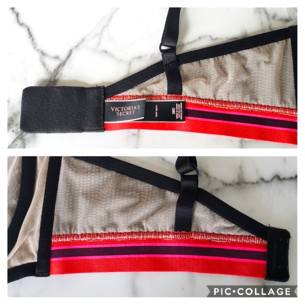🆕️VICTORIA'S SECRET Black Lace Balconette Bra 36D - Picture 9 of 10